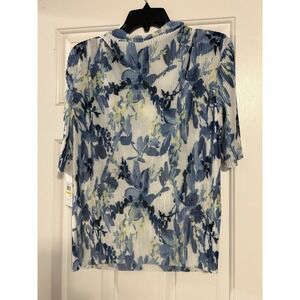 Calvin Klein Women's Floral Print Short Sleeve Blouse Size Medium